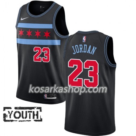 Dres Chicago Bulls Michael Jordan 23 Nike 2018-19 City Edition Crna Swingman - Dječji